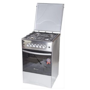 BlueFlame Full Gas Cooker S5040GR-I 50x55cm, Gas Oven & Grill, Auto Ignition, Rotisserie, Stainless Steel Body – Inox