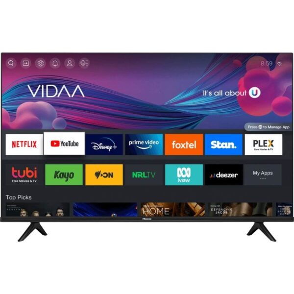 Hisense 50" Smart TV with Ready Internet on YouTube, Netflix, USB & HDMI Ports + Inbuilt Free to Air Digital Decoder + Black