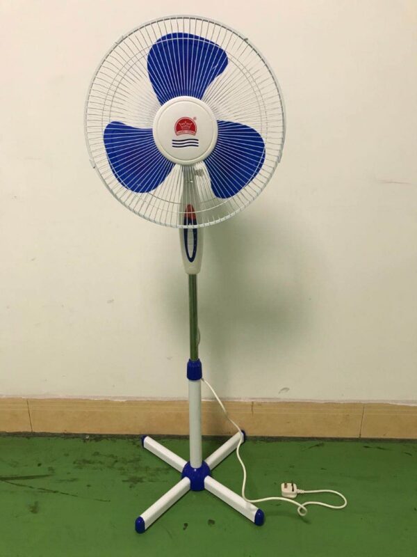 ADH Electric Stand Fan - Energy Saving With Variable Speed - White, Blue - Image 3