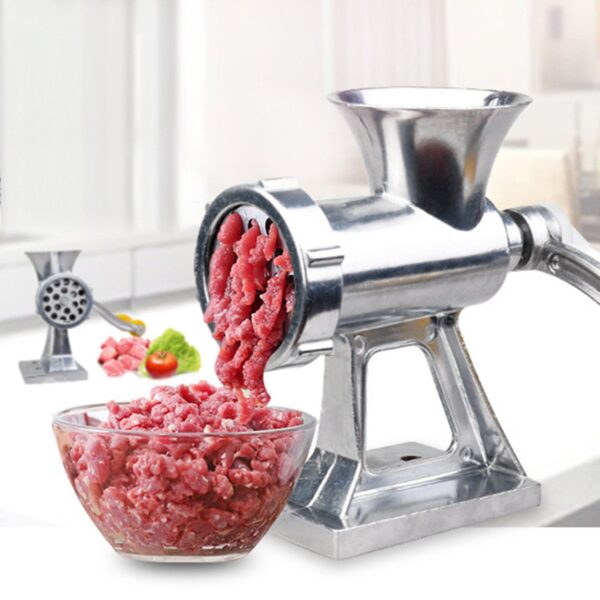 Manual aluminum meat grinder (clamp type with stainless steel ) JCW - 5 + enemator + noodle plate + grinding head