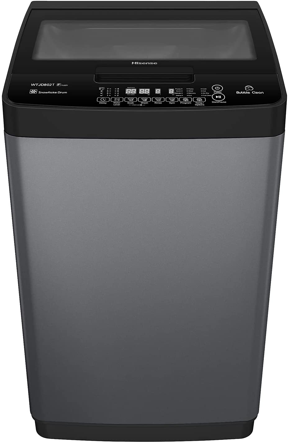 hisense 16kg top loader washing machine titanium