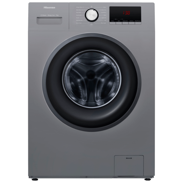 Hisense 9Kg Automatic Front Loading Washing Machine - Silver