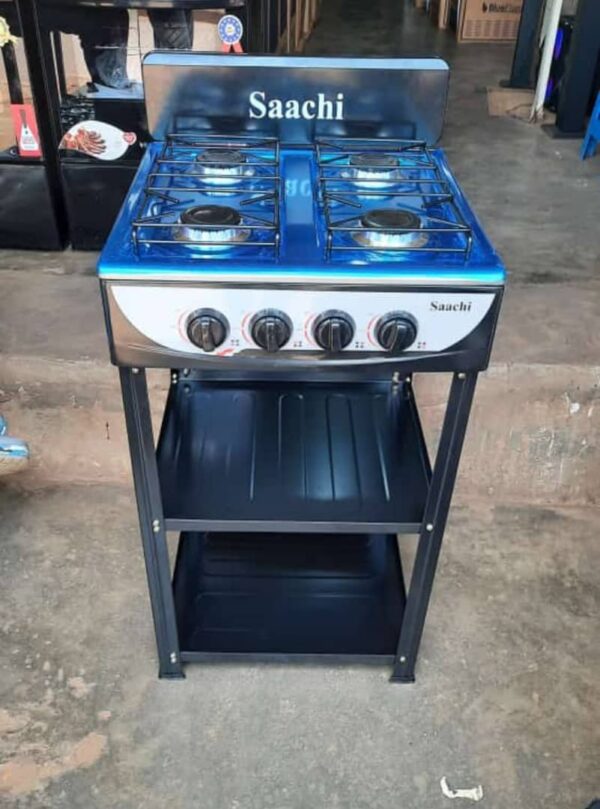 Saachi 4 Burner Gas Stove with Stand - Image 4