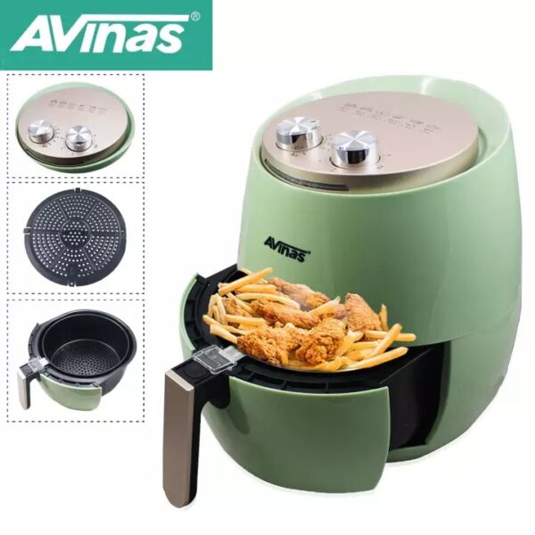 AVINAS AV-368 Multi-Cooker Electric Oil Free Double Pot Air Fryer 5.5L