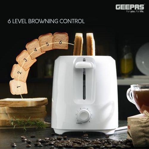 Geepas 4 Slice Bread Toaster - Adjustable 7 Browning Control 4 Slice Pop-Up  Toaster with Removable