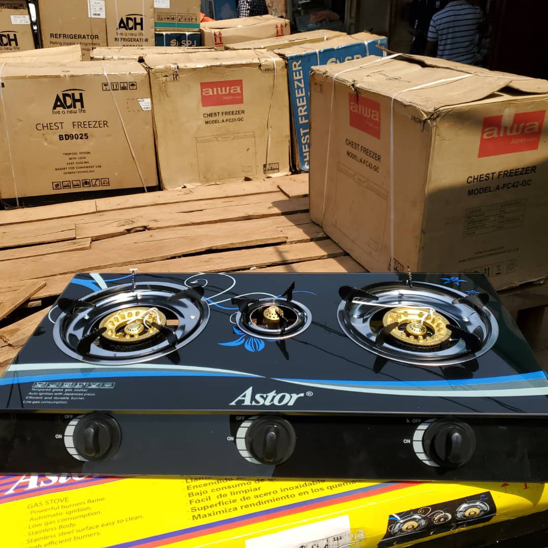 Buy Astor Triple Burner Gas Stove @ Best Price in Uganda | Dombelo UG