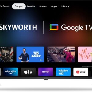 Skyworth 55-Inch 4K UHD Smart TV, UE7600 Series Google TV with Dolby Audio, Bluetooth Remote, Voice Control Google Assistant, Google Cast, Bezel-Less Design, Ultra-Slim, Streaming Television Roll over image to zoom in Skyworth 55-Inch 4K UHD Smart TV