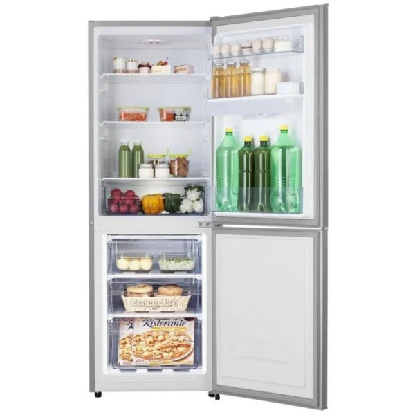 ADH 368L Double Door Bottom Freezer With Water Dispenser Fridge – Silver - Image 2