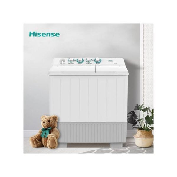 Hisense 14kg Twin Tub Washing Machine - White - Image 2