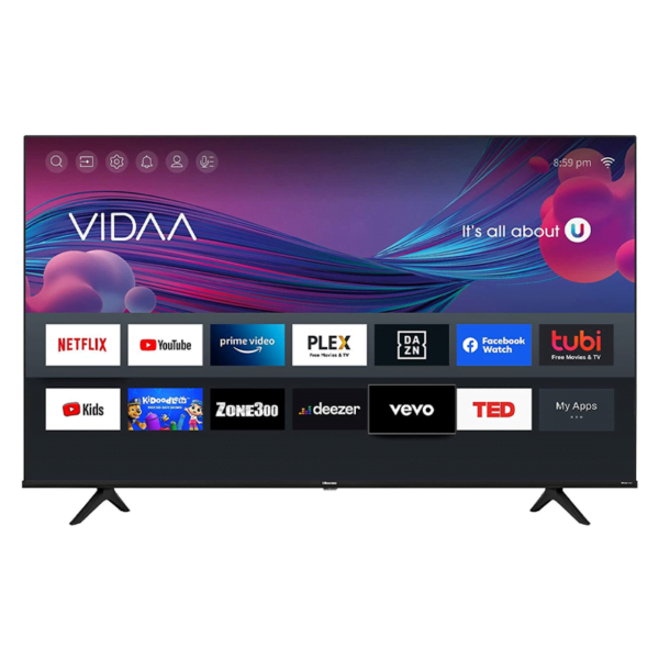 Hisense 55 inch 4K VIDAA Smart TV Ultra HD Dolby Vision HDR10 with Bluetooth, Voice Control, DTS TruSurround, 3HDMI, 55A6GV -Black 2021