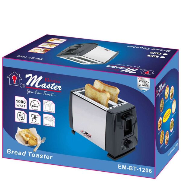 Electro Master Bread Toaster 2 Slice - Stainless Steel