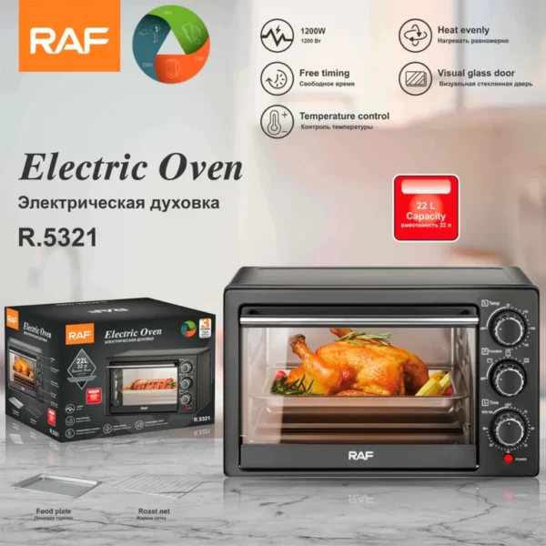 RAF R5321 1200Watts 22Litres Electric Oven - Black