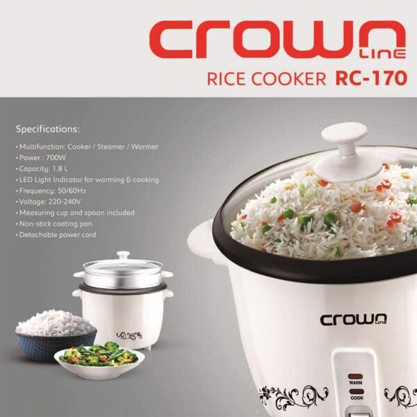 Crownline 2.8L Rice Cooker Rc-170