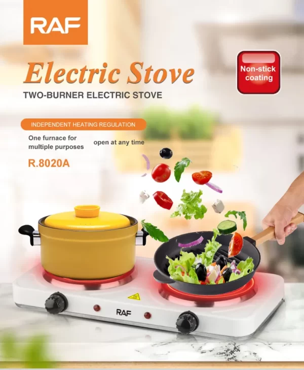 RAF Double Hot Plate Electric Cooker | R8020A