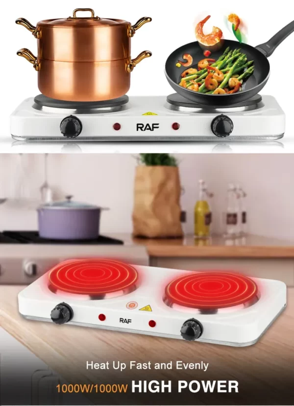 RAF Double Hot Plate Electric Cooker | R8020A