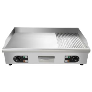 Commercial Griddle Grill Electric Grill Grooved and Flat Top