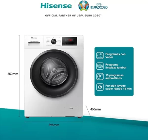 Hisense 7Kg Front Load Washing Machine WFHV70128