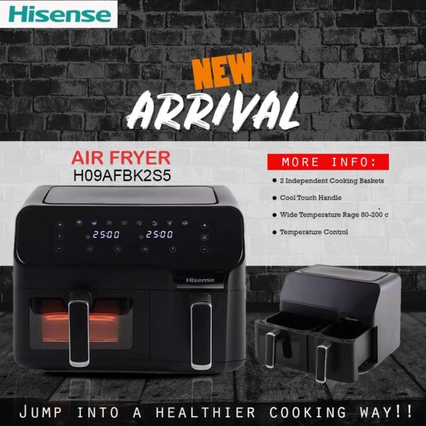 Hisense 8.6L Dual Basket Air Fryer | H09AFBK2S5