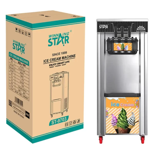 Winning star Commercial Soft Ice Cream Machine With 3 Flavors