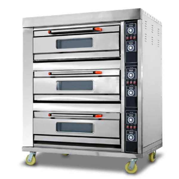 Commercial Baking Gas Oven with 3 Deck and 6 trays