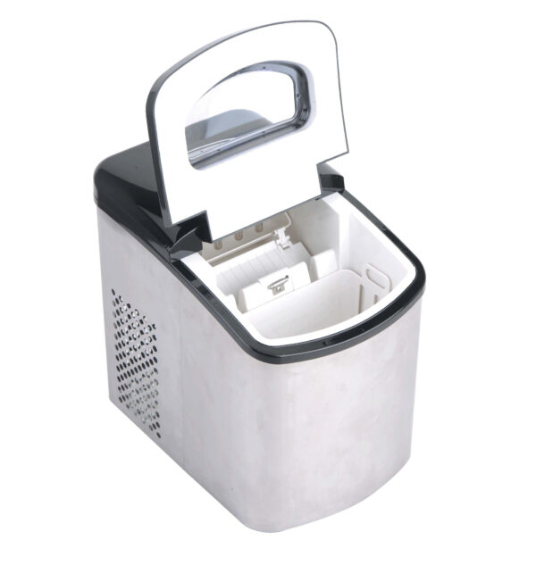 Stainless Steel Ice Maker Machine Commercial Household-Round Ice Cube-Counter Top Ice Machine.