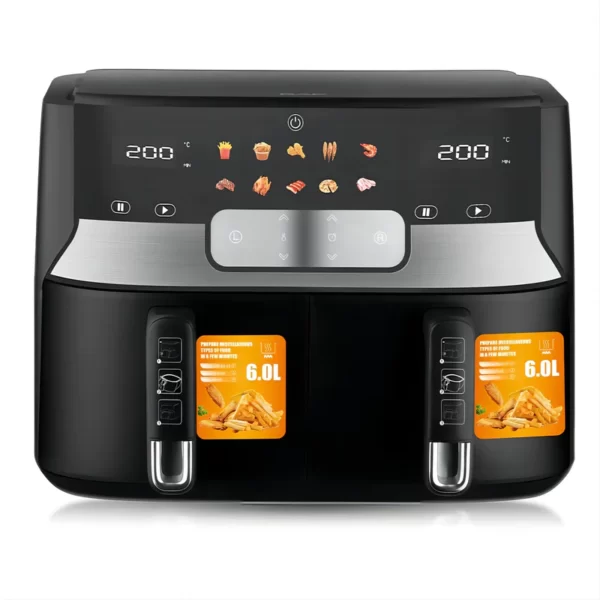 RAF 12 Litres Digital Air Fryer With 2 Independent Baskets | R5272