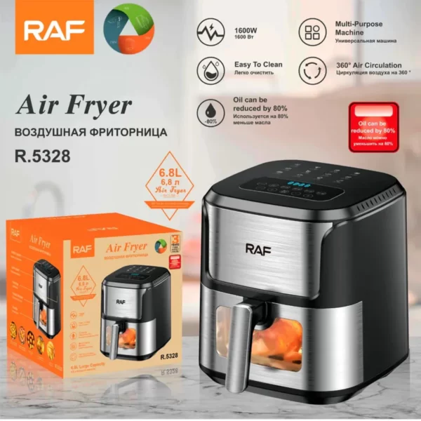 RAF 6.8 Litres Multifunctional Digital Air Fryer 1600W | R5328