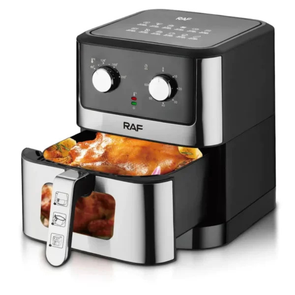 RAF 8L Easy-to-Use Digital Air Fryer – Black