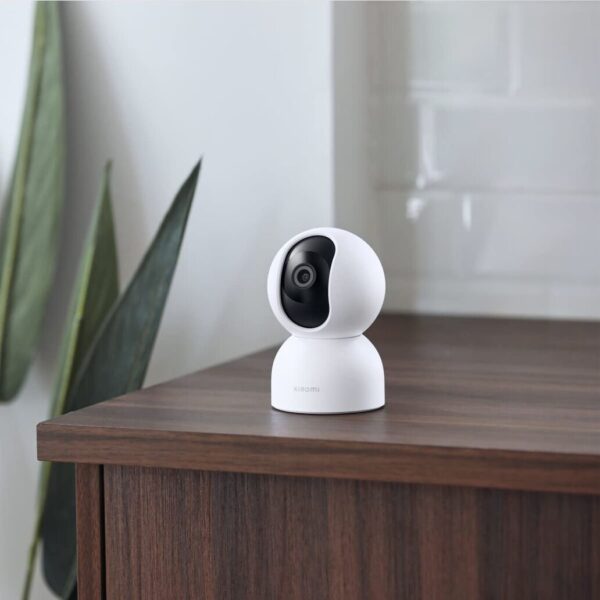 Xiaomi Smart Camera C300, 2K Clarity, 360° Vision, AI Human Detection, F1.4 Large Aperture and 6P Lens, Enhanced Color Night Vision in Low Light, Full Encryption for Privacy Protection, White