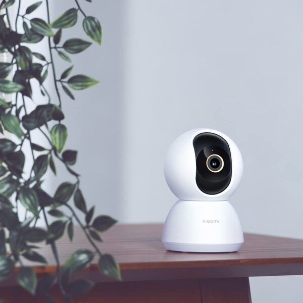 Xiaomi Smart Camera C300, 2K Clarity, 360° Vision, AI Human Detection, F1.4 Large Aperture and 6P Lens, Enhanced Color Night Vision in Low Light, Full Encryption for Privacy Protection, White