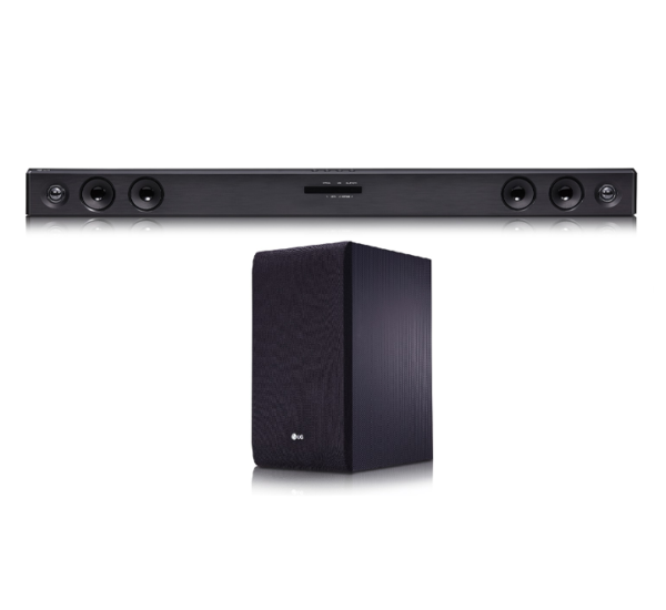 LG Sound Bar SJ3 2.1ch 300W with Wireless Subwoofer - Black