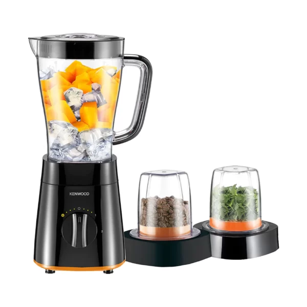 Kenwood Blender 500W Smoothie Blender/Smoothie Maker 1.5L With Multi Mill (Grinder/Chopper), Ice Crush Function Blp15.150Bk Black