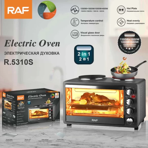 RAF 40 Litres Electric Oven with 2 Hotplates | R.5310