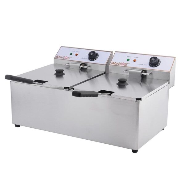 Commercial Electric Double Deep Fryer (11X2Litres)