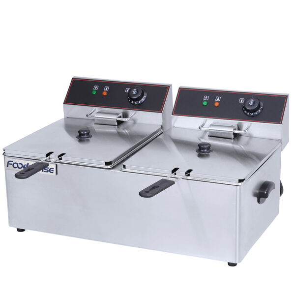 Commercial Electric Double Deep Fryer (11X2Litres)