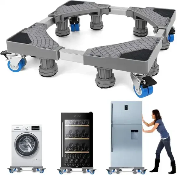 Adjustable Movable Base Fridge Stand with 4 Strong Feets