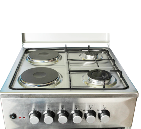 Blue flame Cooker C5022E – I 50x50cm 2gas burners and 2 electric plates, Electric Oven, Stainless steel (Inox)