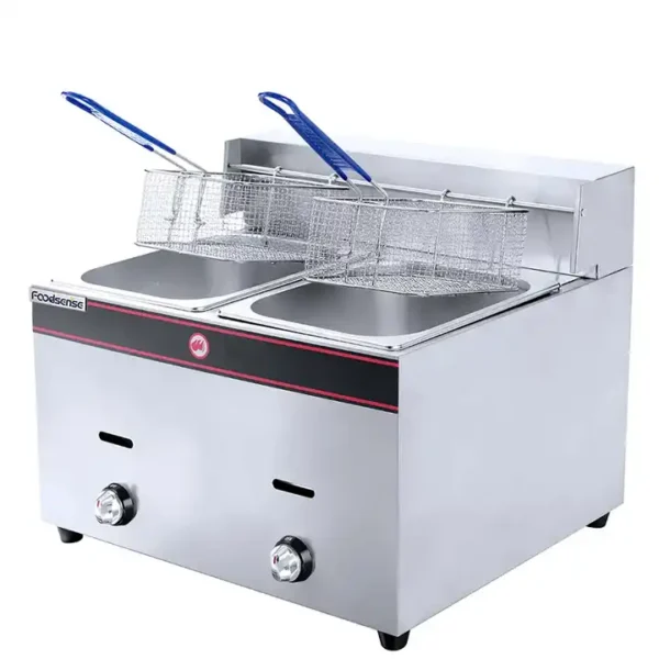 Double Gas Deep Fryer - Commercial (12 Litres)