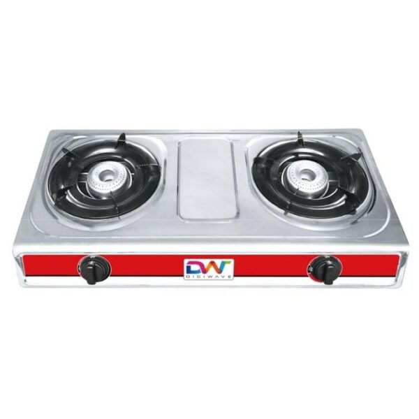 Digiwave Double Burner Gas Stove Stainless Steel DW-SG1000 - Silver