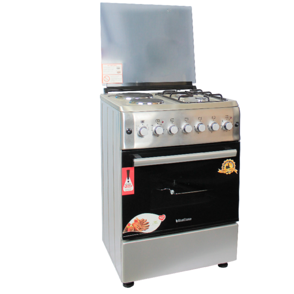 Blue Flame cooker S6022ER – IP 60x60cm 2 gas burners and 2 electric plates with electric oven