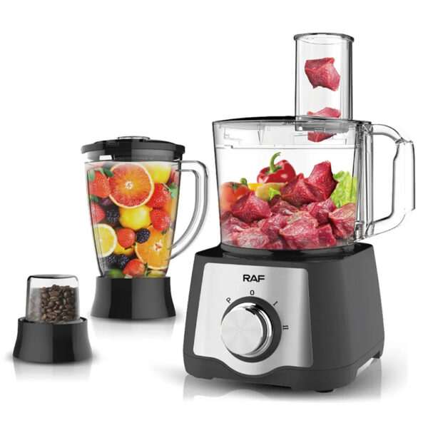 RAF 3 Speed 7 in 1 Food Processor Multifunctional Professional Blender Set 1600prm Large Capacity Professional RAF Kitchen Chopper