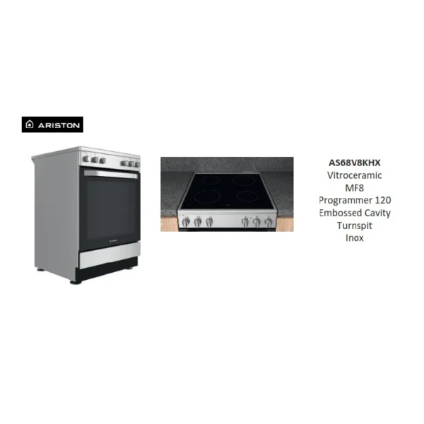 Ariston 60/60cm Vitro Ceramic Top Cooker