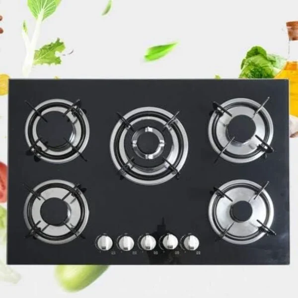 Digiwave 5 Burners 30'' Black Gas Stove