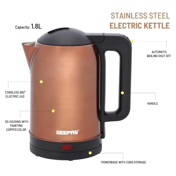 Geepas Stainless Steel Electric Kettle