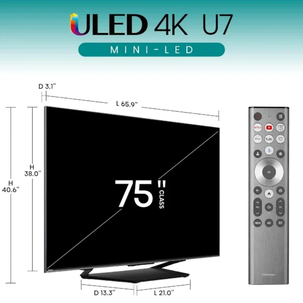 Hisense 75-inch 4K ULED Smart TV