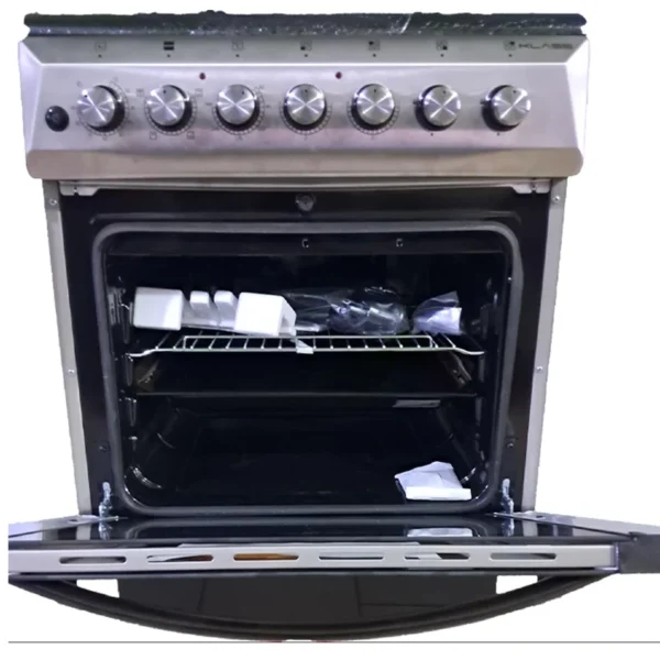 KLASS 2Gas + 2Hot Plates Cooker 60x60cm Electric Oven & Grill, Rotisserie | 4TTE-6622TI/SD