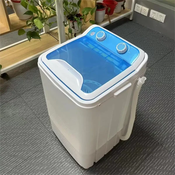 Willy 8kg Single Tub Mini Semi Automatic Washing Machine with Drain Basket & Shoe Brush