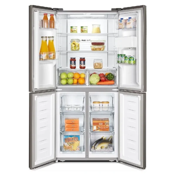 Hisense 610 – Litres Multi- Door Refrigerator RQ-61WC4SB, With Water Dispenser, Total No Frost Fridge – Silver (3YRs WRTY)