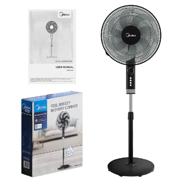 Midea 16'' inch 50W Stand Fan I FS40-23MT – Black - Image 2